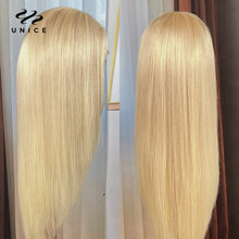 Unice Hair 613 Blonde Bone Straight 5x5 HD Lace Wig 13x4 Lace Front Wigs With Layer Inner Buckle Virgin Human Hair Wig