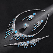 2024 New 4-piece Bridal Wedding Jewelry Set, Cubic Zirconia, Luxury Women's Jewelry, Women's Wedding Party Accessories