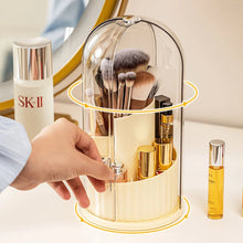 360° Rotating Makeup Brush Holder Desktop Makeup Organizer Cosmetic Storage Box Lipstick Eyebrow Brush Holder Jewelry Container