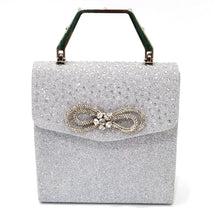 Women's Rhinestone Bow Side Italian Party Shoes And Bags Set