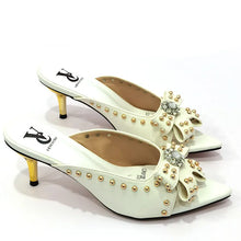 2022 Rivet Style  Women Shoes and Bag to Match in Color matching High Quality Nigerian Design Matching Shoes and Bag