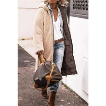 Winter Hooded Quilted Women's Solid Reversible Long Sleeve Thick