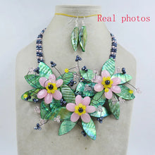 new !!  Latest Design Shell Flowers Wedding Crystal Necklace Women Fashion Necklace  20