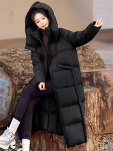 Women's New Winter Parkas Long Down Padded Jacket Hooded thick Warm