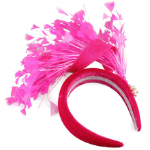 Fashion Wedding Bride Headband Headwear Fancy Feather Hair Band Millinery Hair Accessories With Peals Decor Hair Accessories