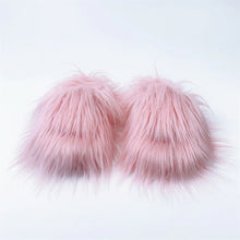 Faux Fur Slippers 2023 Women Winter Plush Warm Home Flat Slides Mongolian Wool Flip Flops Y2K Girls Furry Shoes Cute Slippers