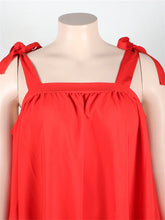 Wmstar Plus Size Dresses for Women New In Summer Clothes Slip Bow Big Hem Solid Elegant Maxi Dress Wholesale Dropshipping 2023