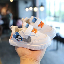 Disney White Casual Shoes For Baby Boy Girl Brand Children Sneaker Mickey Mouse Kids Shoes Toddler Walking Shoes Size 15-25