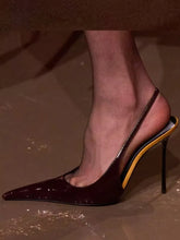 2025 Summer New Women's Slimming High Heel Sandals Fashion Pointed Party Wedding 34-43 Women's Large Sandals