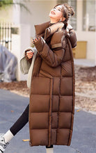Women's New Winter Parkas Long Down Padded Jacket Hooded thick Warm