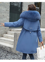 Women's Winter Parka Hooded Fur Collar Jacket