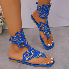 2025 Summer Fashion Women Blue Black Plus Size Shoes for Women 36-43 Flats Sandals Beach Footwear Casual Sandalias De Mujer