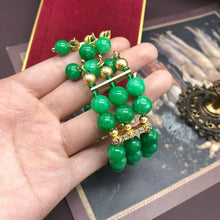 Natural grandmother green strawberry crystal beads rhinestone necklace earrings bracelet luxury exquisite women wedding jewelry