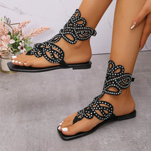 2025 Summer Fashion Women Blue Black Plus Size Shoes for Women 36-43 Flats Sandals Beach Footwear Casual Sandalias De Mujer