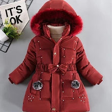 Autumn Winter Girls Jacket Keep Warm Hooded Windproof Outerwear Girls Coat