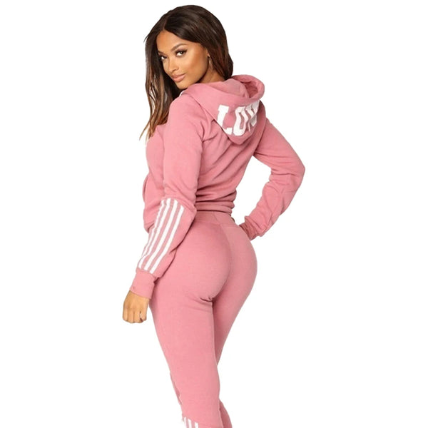 Women's Hooded Jogging Tracksuit
