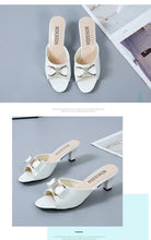 Summer Female Sandals Women Slippers Sexy Open Toe Fish Mouth Slippers  Ladies Rhinestone Bowknot Slides Shoes Plus Size 42
