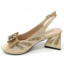 Venus Chan-Italian Shoes and Bags Matching Set for Women Bow Rhinestones Peep Toe High Heels Purple Color Nigerian Party 2024