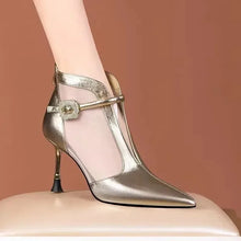 Women's High Heel Sandals Thin Heels Pointed Tip Buckle Women Ankle Boots Side Cutout Sexy Sandalias De Tacón Summer New Style