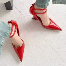 High Heels Women Pointed Toe Shoes Wedges Fashion Sexy Shallow Shoes Woman New 2025 Trend Spring Designer Elegant Sandals Mujer