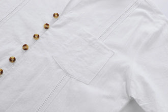 2025 Spring and autumn Cuban style fashion men's shirt trend casual multi-button stand collar loose long sleeve pants beach suit