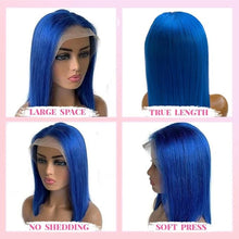 Blue Wig Human Hair 13x4 HD Frontal Lace Wig Glueless Wig Human Hair for Women Wigs Real Human Hair