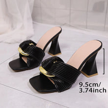 Modern Slipper Mule Shoes for Women Block Heel Pumps Sandals Slip on Loafers Square Heel Pumps High Heel