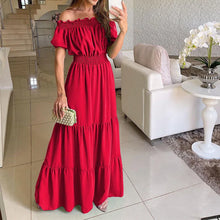 Summer Boho Red Dress Fashion Short Sleeve Beach Long Dress Casual Loose Elegant Holiday Party Dresses For Women Robe Femme 2023