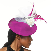 New Fashion Flower Fascinator Wedding Headpiece Women Party Dinner Pillbox Cap With Flower Hair Accessories Ladies Feather Cap