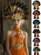 Multicolour Feather Headband Female Party Hair Accessory Fancy Fascinator Headpiece Premium Hair Ornament