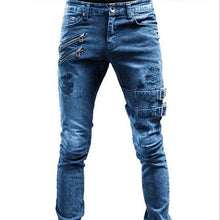 2025 New Street Skinny Ripped Jeans Men Denim Pencil Pants Wash Casual Mid Waist Trousers Slim Daily Wear Joggers Y2K Clothing