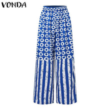 Plus Size 5XL VONDA Women Matching Sets 2024 Fashion Long Sleeve Suits Polka Dot Striped Shirts And Elastic Waist Pant Sets