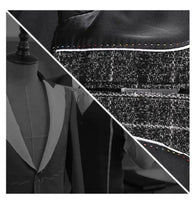 Traje De Hombre Elegante (Blazer+ Vest + Pants) Men's Fashion Business Gentleman Wedding Casual Plaid Cotton Linen British Suit