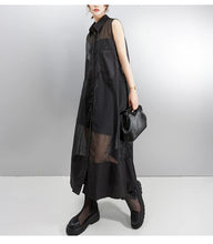 NYFS 2025 Summer New Loose plus Size Organya splicing sleeveless Shirt Dress Robe Elbise Korean Style Women Dress