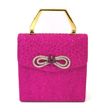 2022 Latest Italian Design African Women's High Heel Pointed Toe Sandals Party Wedding Party Fuchsia Color Shoes and Bags Set