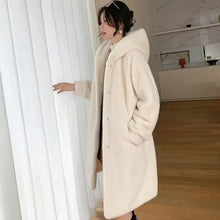 Women's Single Breasted Thick Hooded Winter Jacket