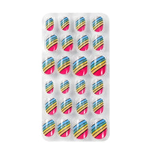 24Pcs/Set Kids Candy Flower Cute Fake Nails Detachable Full Cover False Nails Press On Nails Children Girls Nail Decoration Gift