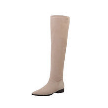 Fashion Knee Length Women's Frosted Leather Long Boots
