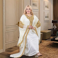 Two Piece Set Dress African Dresses for Women 2023 Traditional Gold Embroidery Clothing Islam Kaftan Abaya Musulman Robe Femme