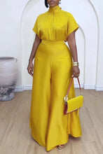 African Fashion 2024 New in Women Two 2 Piece Sets Outfit Soft Satin Lace Up Top and Wide Leg Pants Set Matching Set