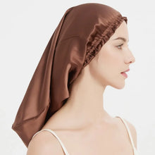 100% Mulberry Silk Sleep Cap for Long Hair Bonnet with Soft Elastic Band for Woman Hair Care
