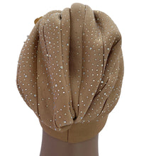 Elegant African Turban Cap with Shiny Rhinestone Ready to Wear Nigeria Auto Gele Headtie Party Women's Head Wrap Bonnet Turbante