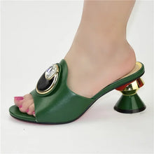 Woman Shoes  Spring Latest African Women Weddding Pumps Rhinestone Wedding Party Shoe Nigerian Woman Sandals High Quality