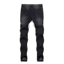 2025 New Fashion Street Style Ripped Skinny Jeans Men Vintage wash Solid Denim Trouser Mens Casual Slim fit pencil denim Pants