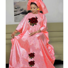 Bazin Rich Dresses For Women Traditional African Evening Gowns For Party And Wedding With Headscarf