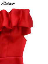 Mlaiscsr African Off the Shoulder Ruffles Black Mermaid Dress for Woman Elegant Luxury Birthday Evening Wedding Dinner Vestidos