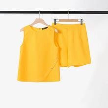 ZANZEA Fashion Matching Suits Women 2PCS Solid Tracksuit Sexy Pocket Summer Short Sets Casual Loose Sleeveless Tank and Shorts