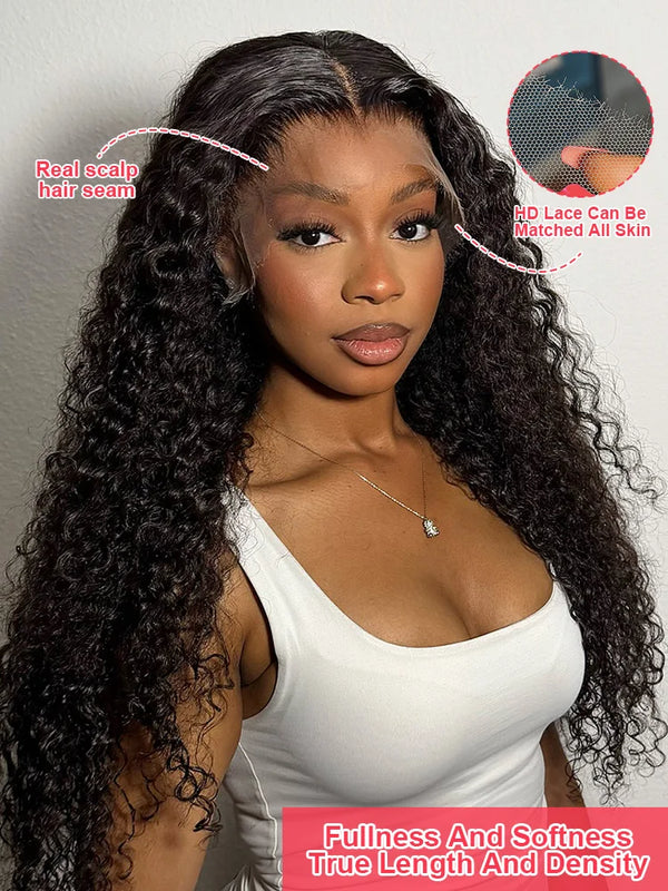 100% Human Hair 13x4 And 13x6 Deep Wave HD Lace Lace Frontal Wigs