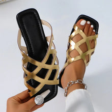Slippers Woman New Summer Style Shoes Solid Color Woven Versatile Casual Sandals Thong Soft Sole Women Slippers Slides Women