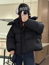 Short Parkas Women Streetwear Cropped Down Coat Korean Sweet Puffer Jacket Winter Solid Casual All Match Cotton Padded Outwear